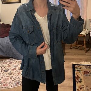 Ashley Stewart Blue Denim Top